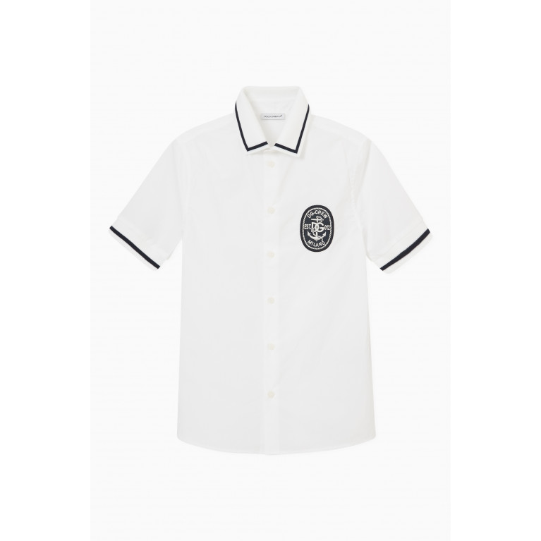 Dolce & Gabbana - Sailor Logo Polo Shirt in Cotton