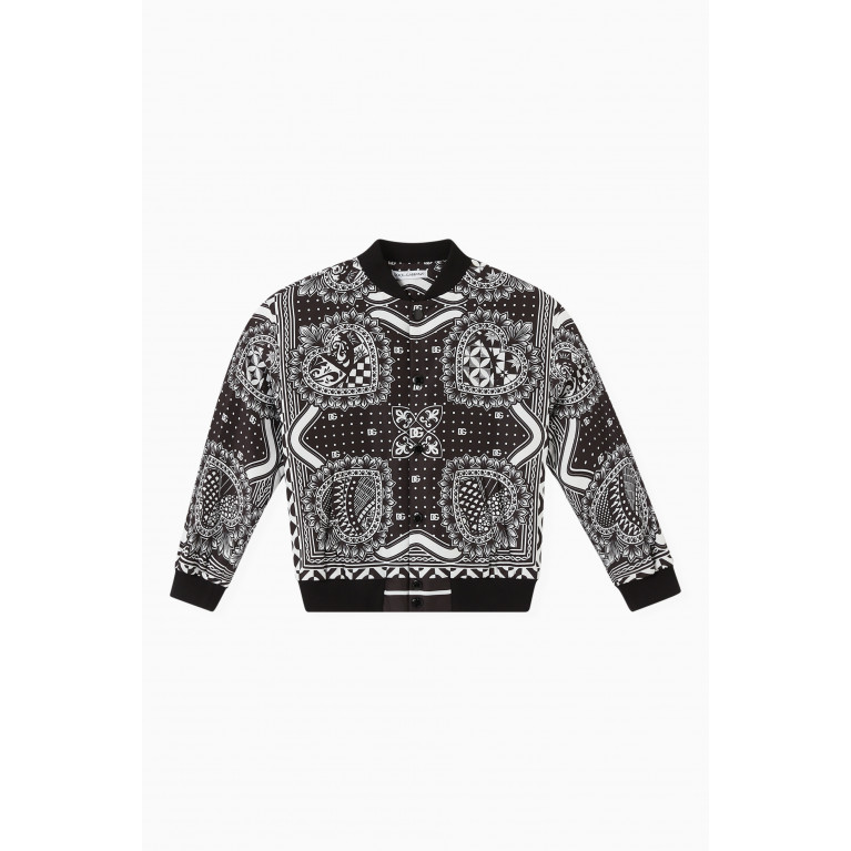 Dolce & Gabbana - Reversible Bandana-print Bomber Jacket in Nylon