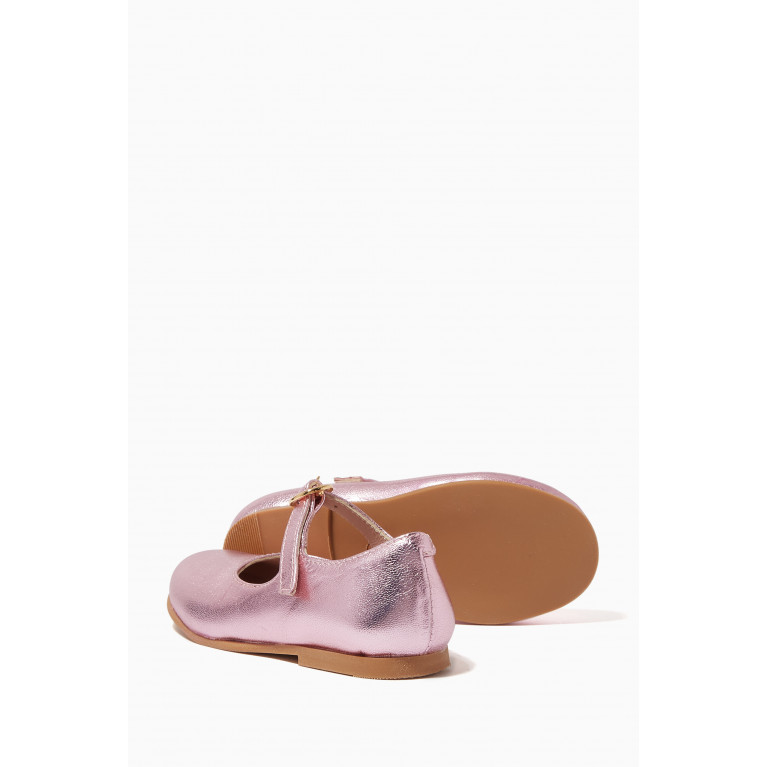 The Eugens - Mary Jane Ballerinas in Metallic Leather