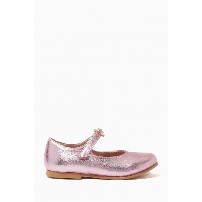 The Eugens - Mary Jane Ballerinas in Metallic Leather