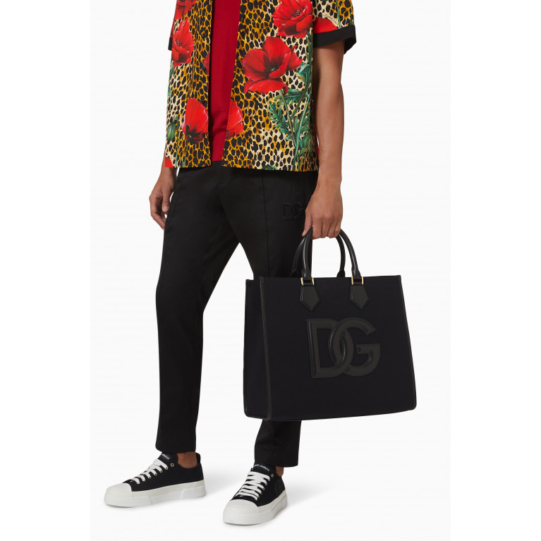 Dolce & Gabbana - DG Tote Bag in Canvas & Nappa