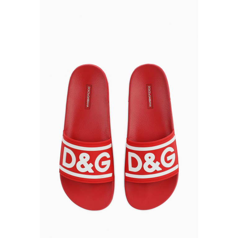 Dolce & Gabbana - D&G Slides in Rubber Red