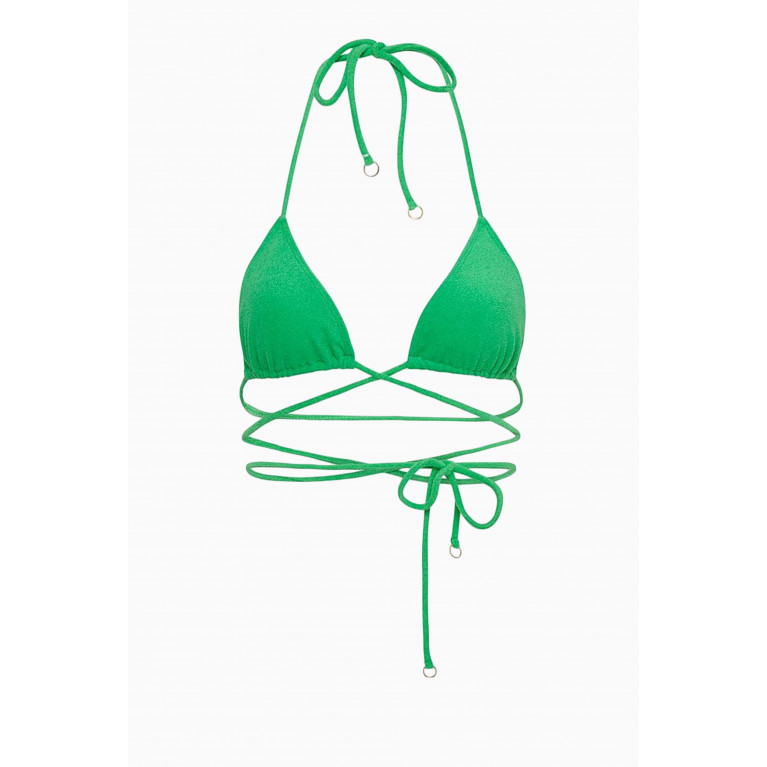 Faithfull The Brand - Marzia Bikini Top in Stretch Nylon Towelling