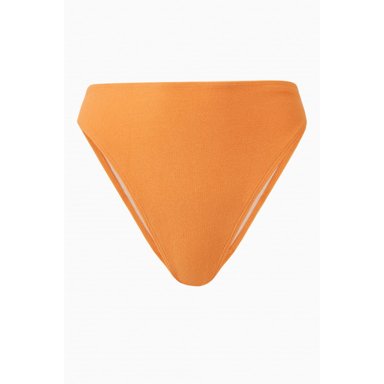 Faithfull The Brand - Dylla Bikini Bottoms in Stretch Towelling Orange