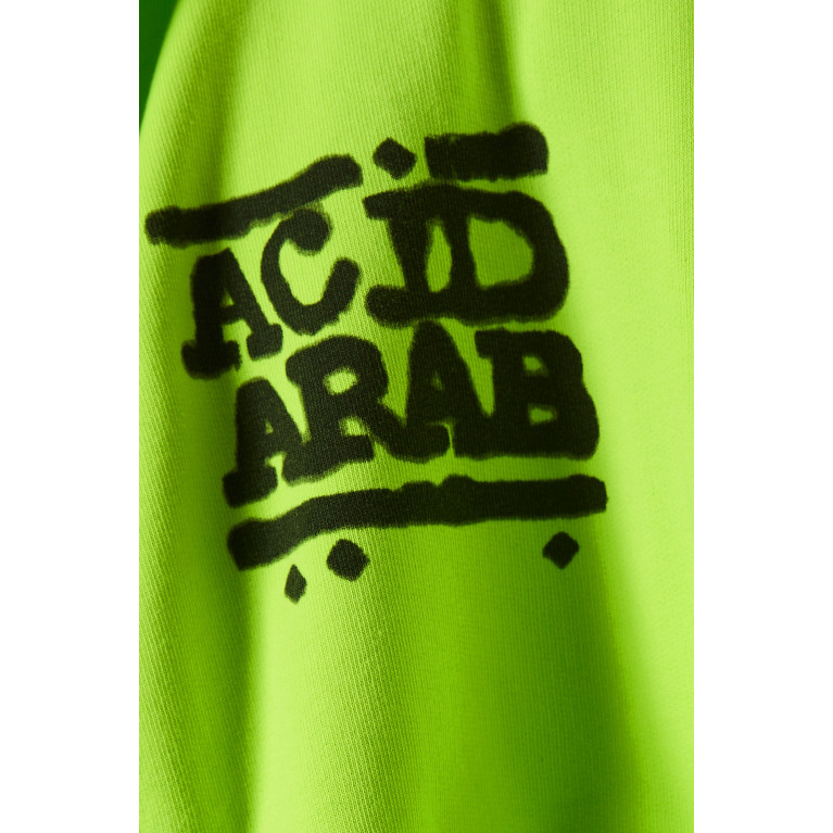 Balenciaga - Balenciaga Music Acid Arab Merch Zip Hoodie in Medium Fleece