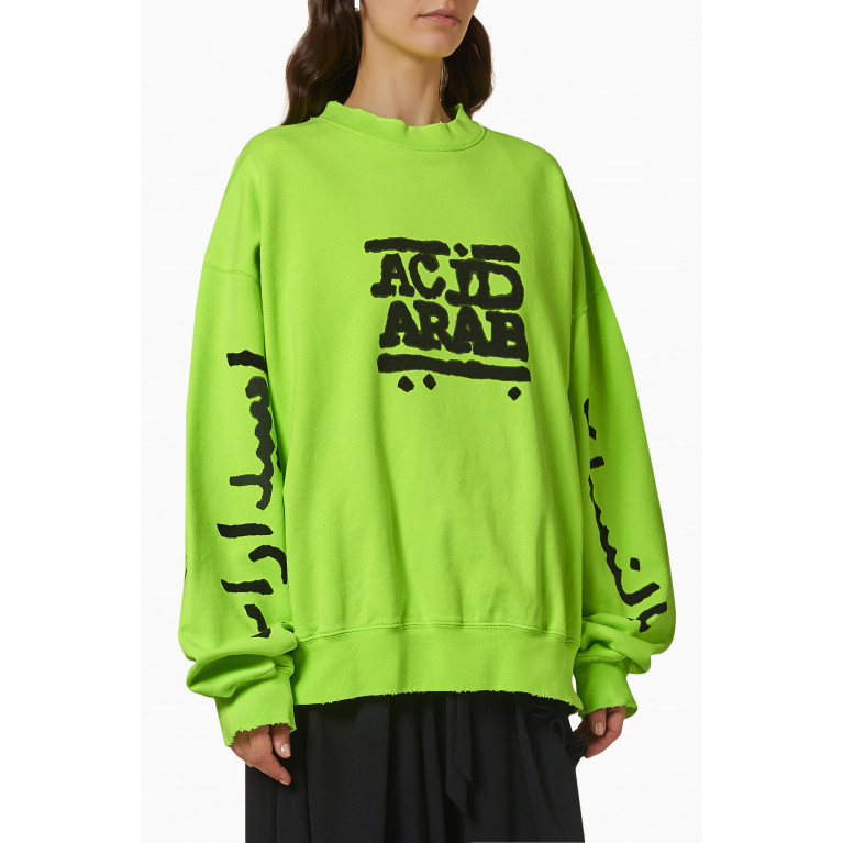 Balenciaga - Balenciaga Music Acid Arab Merch Sweatshirt in Medium Fleece