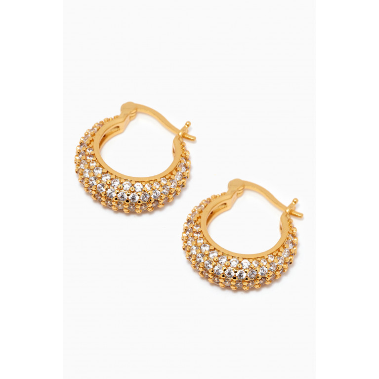 The Jewels Jar - Dina Hoops in 18kt Gold-plated Brass
