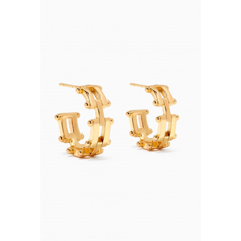 The Jewels Jar - Marya Hoops in 18kt Gold-plated Brass