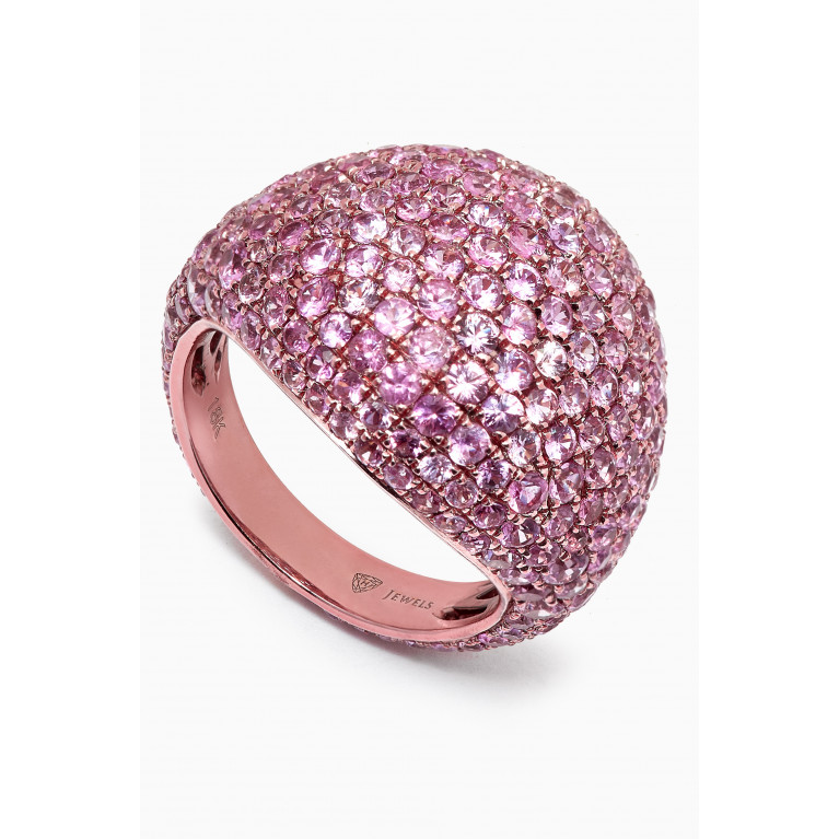 Maison H Jewels - Ceylon Sapphire Ring in 18kt White Gold Pink