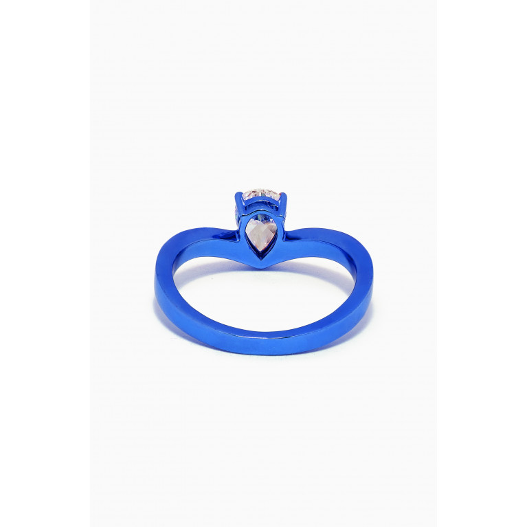 Maison H Jewels - Diamond Ring in 18kt White Gold Blue