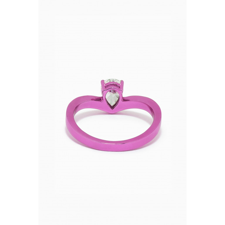 Maison H Jewels - Diamond Ring in 18kt White Gold Pink