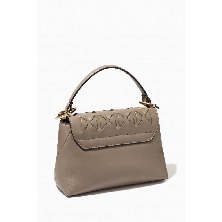 Serapian - Small 1928 Bag in Mosaico Leather Neutral