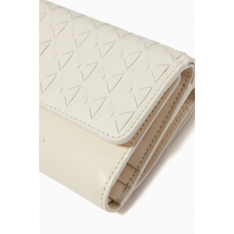 Serapian - Trifold Wallet in Mosaico Leather Neutral