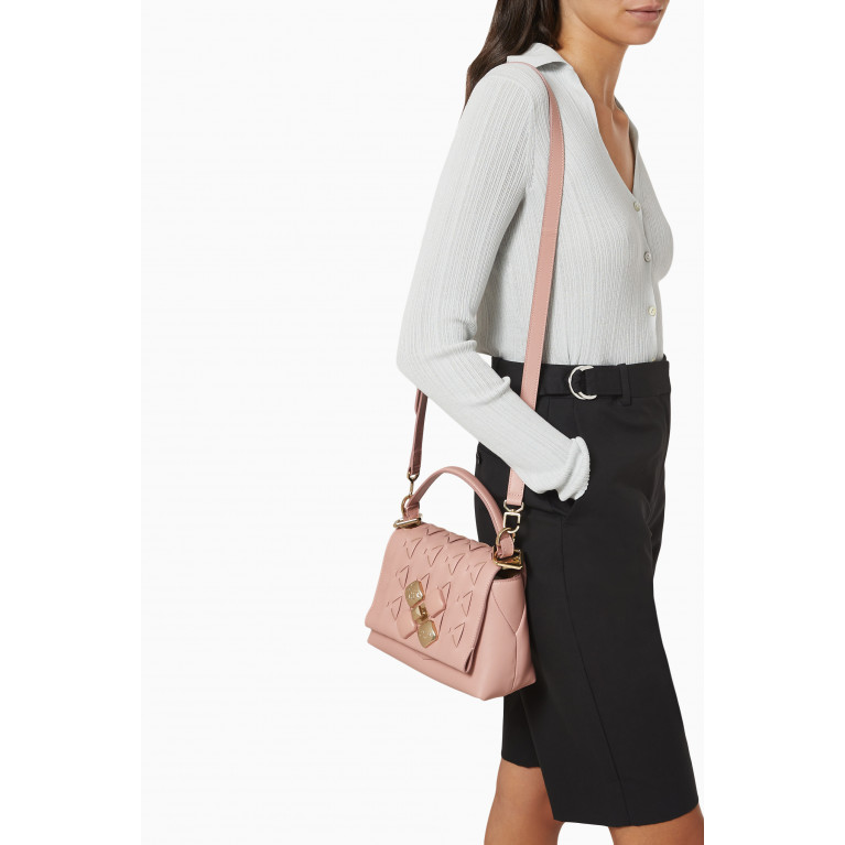 Serapian - Small 1928 Bag in Mosaico Leather Pink