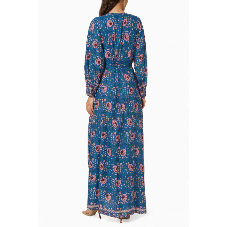 Natalie Martin - Kate Floral Maxi Wrap Dress in Rayon