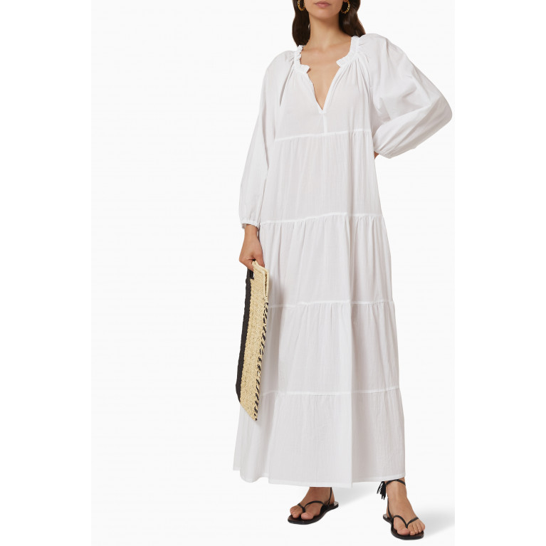 Natalie Martin - Rose Tiered Maxi Dress in Cotton