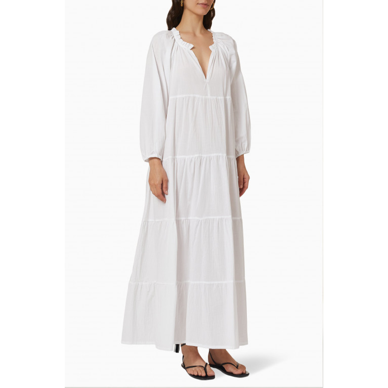 Natalie Martin - Rose Tiered Maxi Dress in Cotton