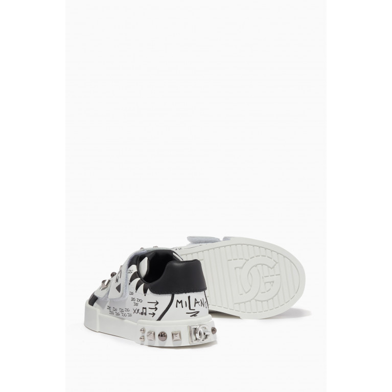 Dolce & Gabbana - DG Graffiti Sneakers in Leather