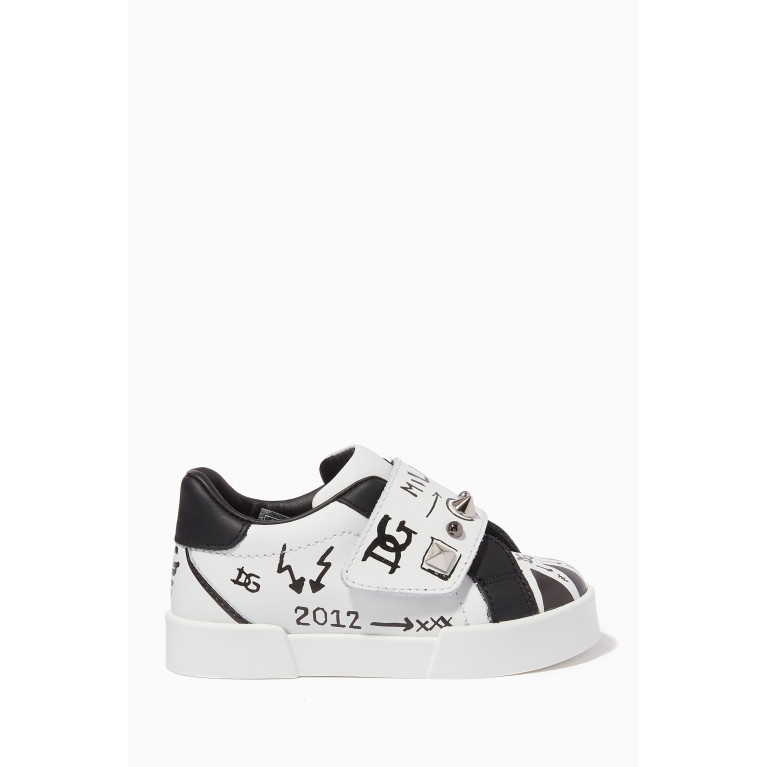 Dolce & Gabbana - DG Graffiti Sneakers in Leather
