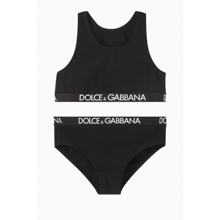 Dolce & Gabbana - Logo Underwear Set in Nylon Black