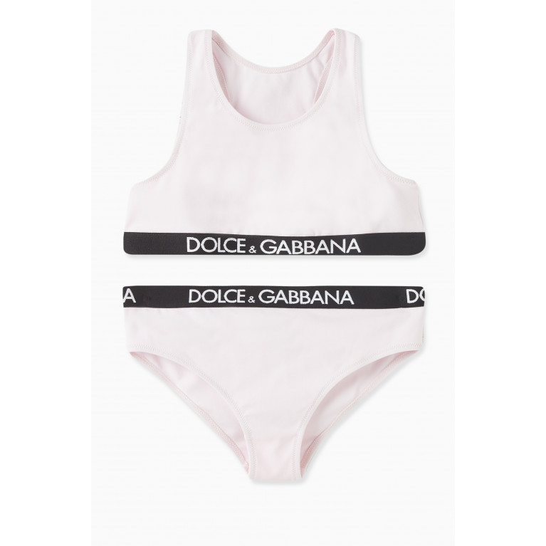 Dolce & Gabbana - Logo Underwear Set in Nylon Pink