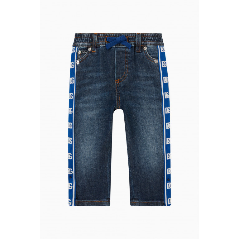 Dolce & Gabbana - Logo Stripe Denim Jeans in Cotton