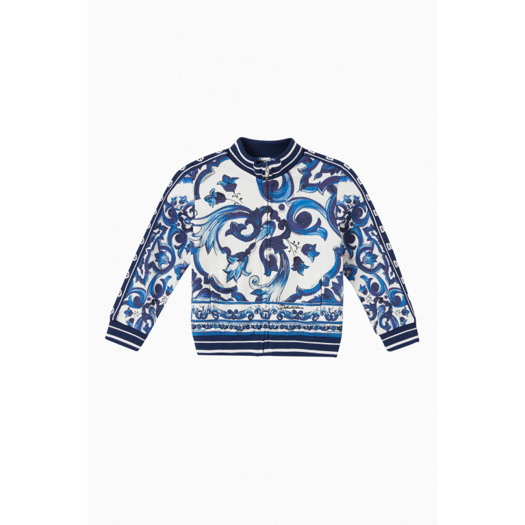 Dolce & Gabbana - Maiolica Zip Jacket in Cotton