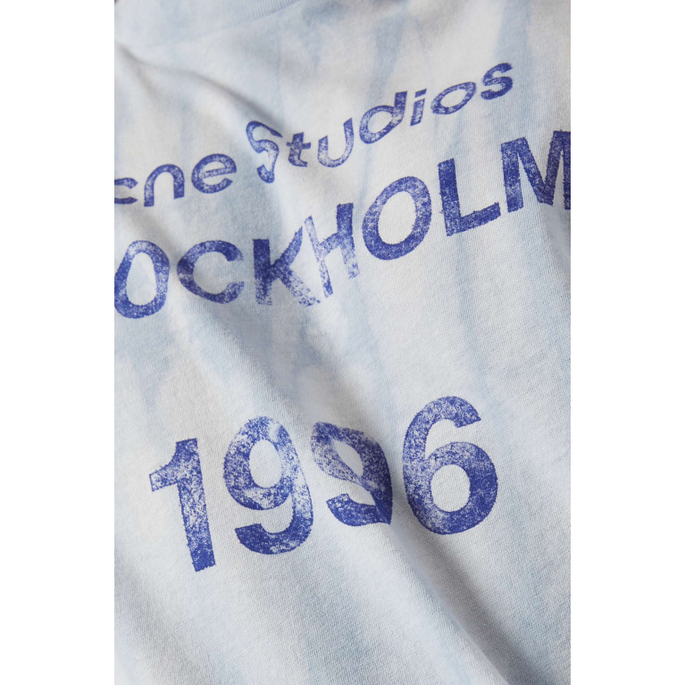 Acne Studios - Logo Stamp T-shirt in Organic Cotton Jersey Blue