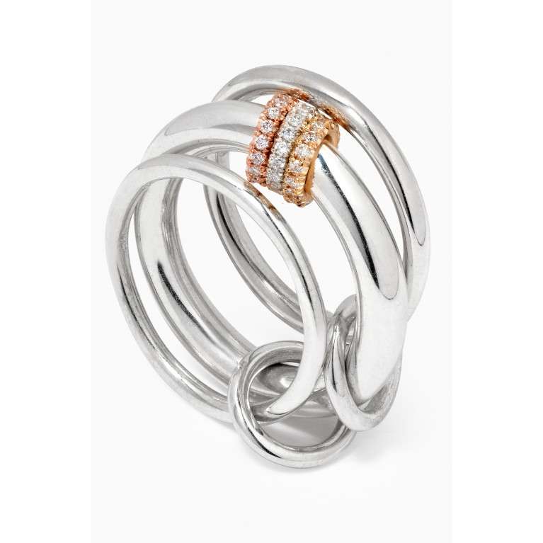 Spinelli Kilcollin - Gemini Diamond Ring in Sterling Silver