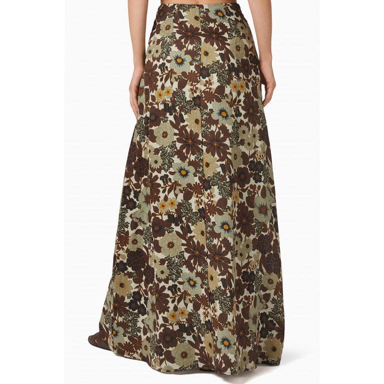 SIR The Label - Constantine Gathered Maxi Skirt in Ramie