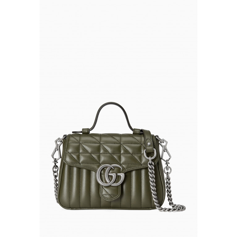 Gucci - Mini GG Marmont Top-handle Bag in Matelassé Leather