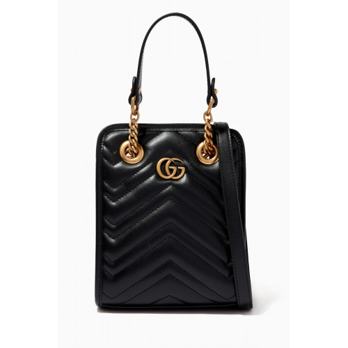 Gucci - Mini GG Marmont Bag in Matelassé Chevron Leather