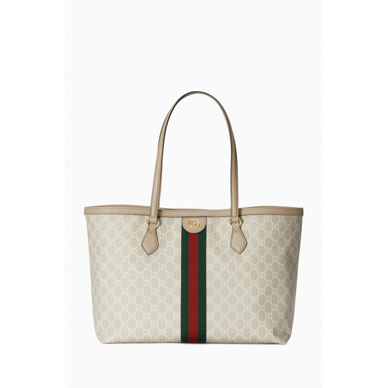 Gucci - Ophidia Medium Tote Bag in GG Supreme Canvas