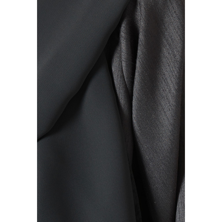 Selcouth - Ribbon Tie Abaya in Silk Grey