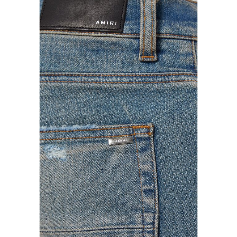 Amiri - Broken Jeans in Cotton Denim Blue