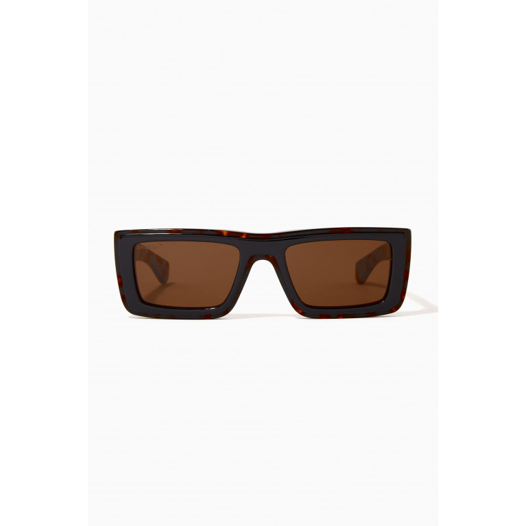 Off-White - Jacob Rectangular Sunglasses in Acetate Brown