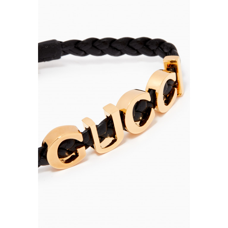 Gucci - 'Gucci' Bracelet in Leather Black