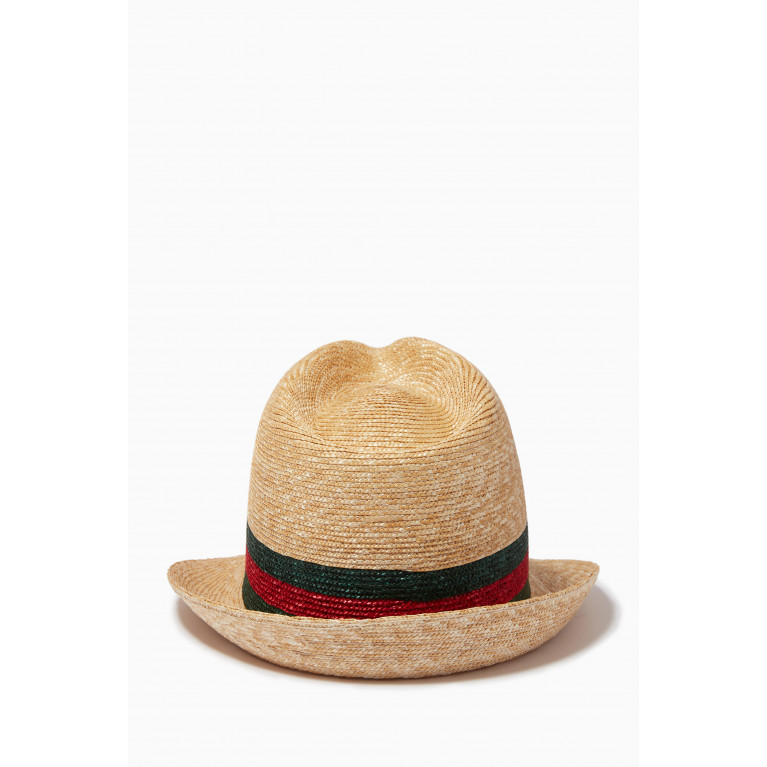 Gucci - Web Woven Straw Bucket Hat