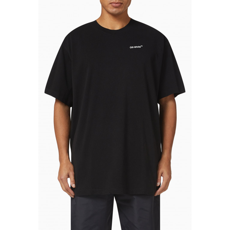 Off-White - Arrow Outline Print T-shirt in Cotton Black