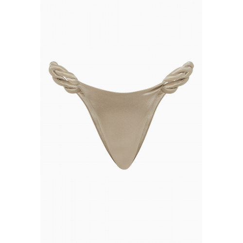 Isa Boulder - Chunky Rope Bikini Bottoms in Satin Stretch Nylon