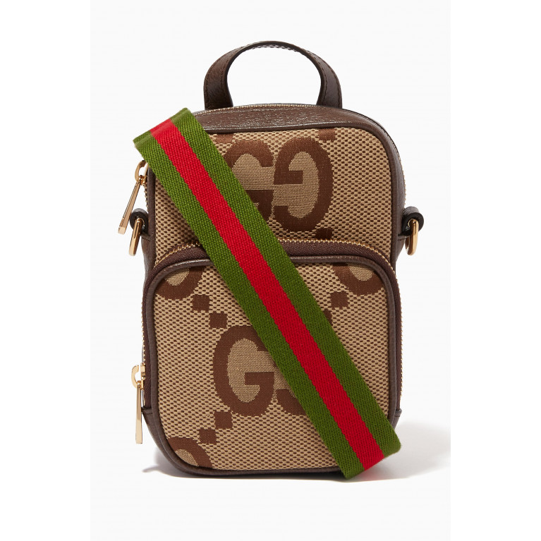Gucci - Jumbo GG Mini Crossbody Bag in Logo Canvas