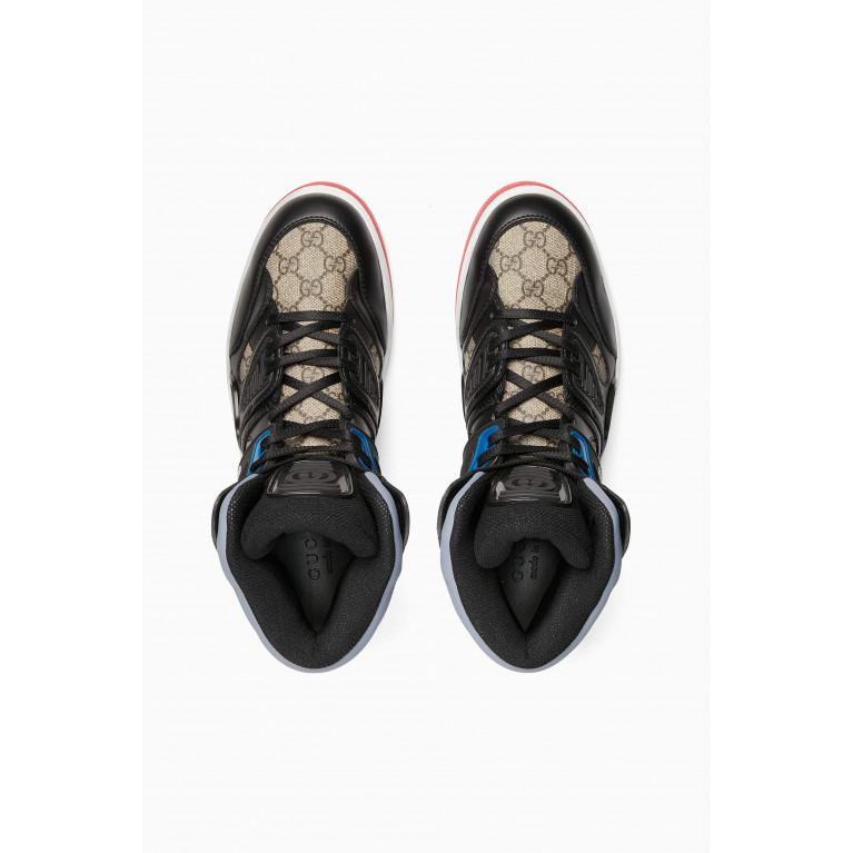 Gucci - Gucci Supreme Basket Sneakers in Demetra & Logo Canvas