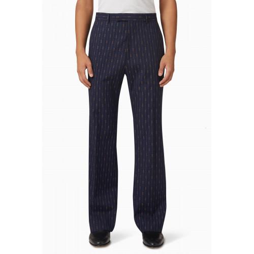 Gucci - Horsebit Stripe Tailored Pants in Wool