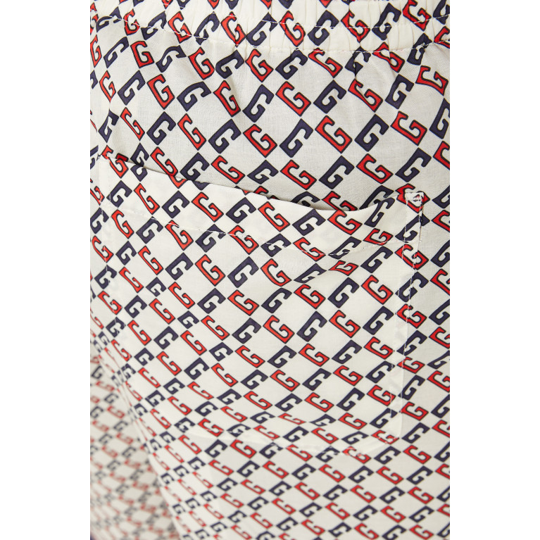 Gucci - Geometric G Print Shorts in Cotton