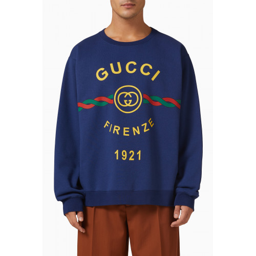 Gucci - Gucci Firenze 1921 Sweatshirt in Felted Cotton Jersey