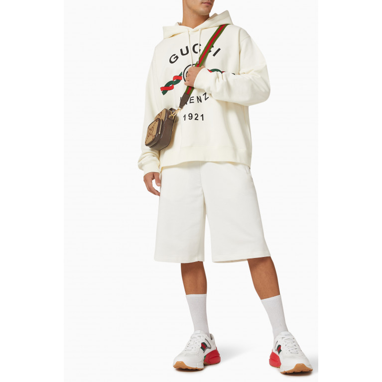 Gucci - Gucci Firenze 1921 Hooded Sweatshirt in Felted Cotton Jersey