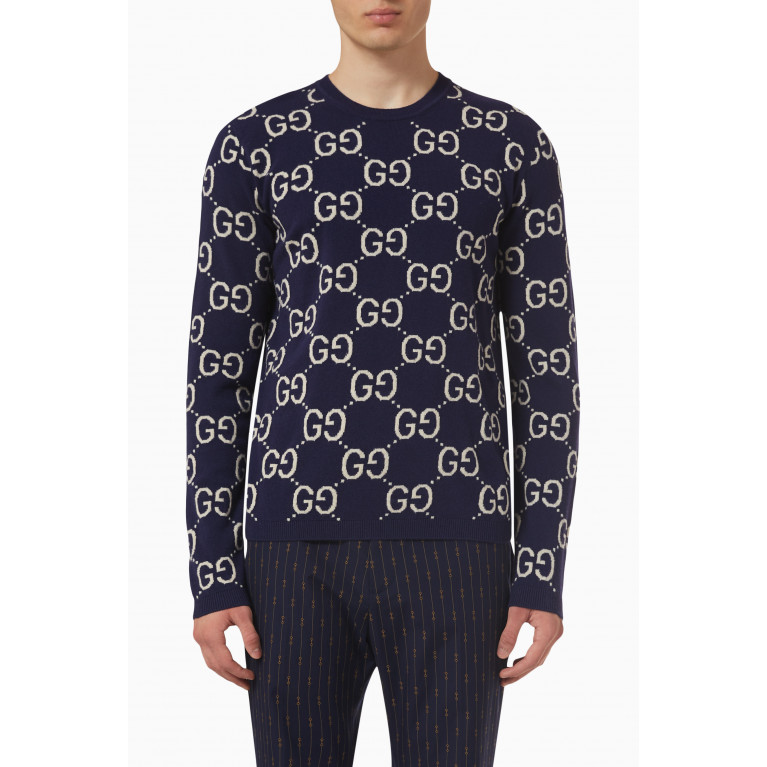 Gucci - Crewneck Sweater in Wool Jacquard