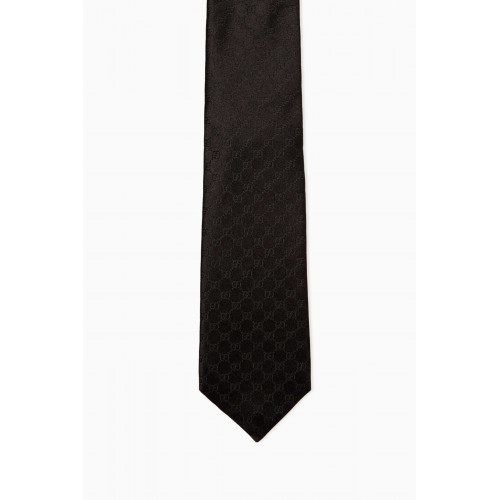 Gucci - GG Pattern Tie in Silk Black