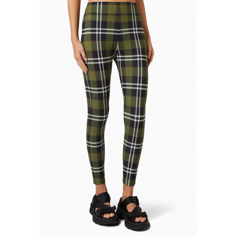 Burberry - Vintage Check High-waist Leggings in Stretch Jersey