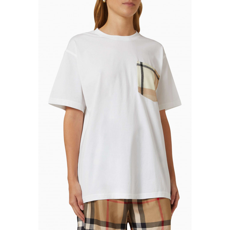 Burberry - Check Pocket T-shirt in Cotton Jersey